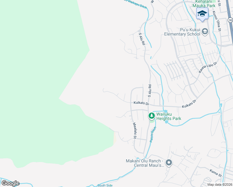 map of restaurants, bars, coffee shops, grocery stores, and more near 553 Kuikahi Drive in Wailuku