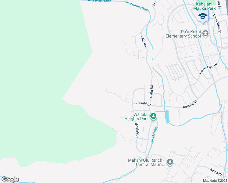 map of restaurants, bars, coffee shops, grocery stores, and more near 576 Kuikahi Drive in Wailuku