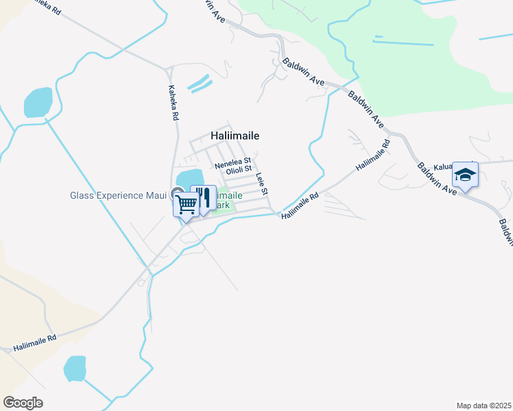 map of restaurants, bars, coffee shops, grocery stores, and more near 955 Haliimaile Road in Makawao
