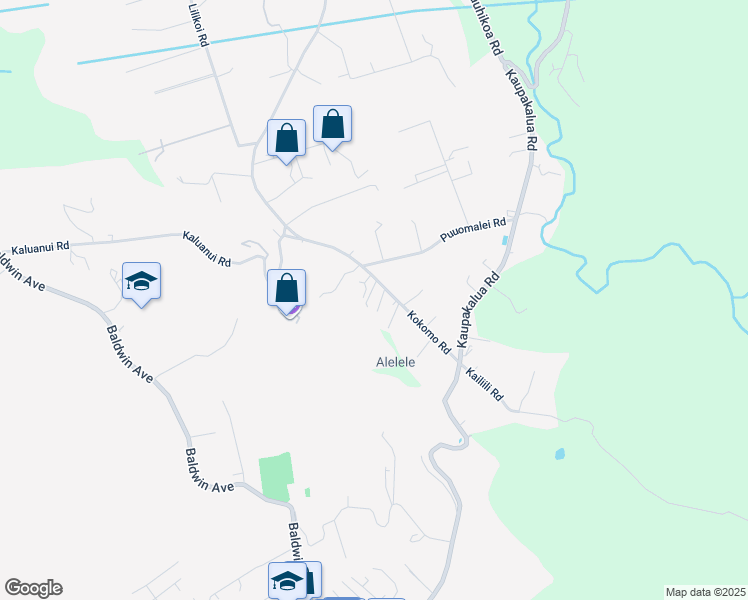 map of restaurants, bars, coffee shops, grocery stores, and more near 2750 Kokomo Road in Haiku-Pauwela