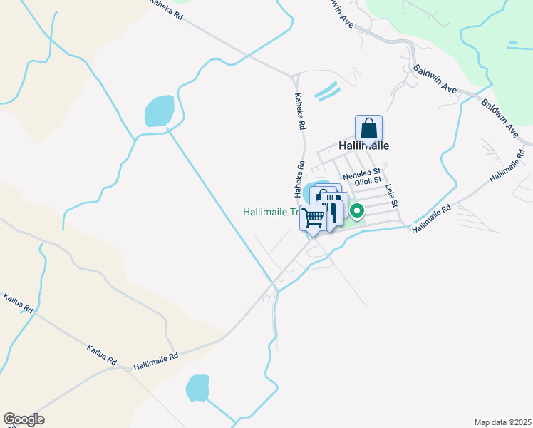 map of restaurants, bars, coffee shops, grocery stores, and more near 875 Haliimaile Road in Makawao