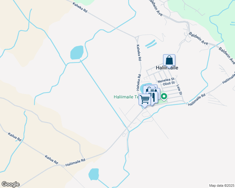 map of restaurants, bars, coffee shops, grocery stores, and more near Haliimaile Road in Maui County