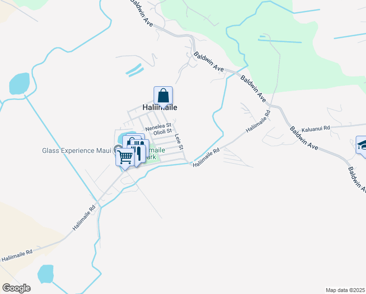 map of restaurants, bars, coffee shops, grocery stores, and more near 40 Leie Street in Makawao