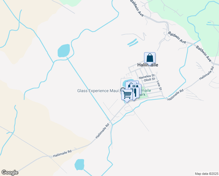 map of restaurants, bars, coffee shops, grocery stores, and more near 875 Haliimaile Road in Makawao