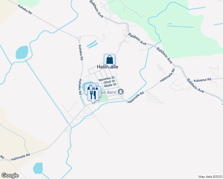 map of restaurants, bars, coffee shops, grocery stores, and more near 930 Ehoeho Street in Makawao