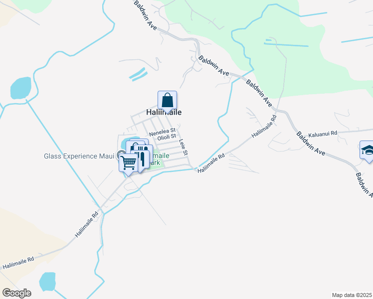 map of restaurants, bars, coffee shops, grocery stores, and more near 48 Leie Street in Makawao