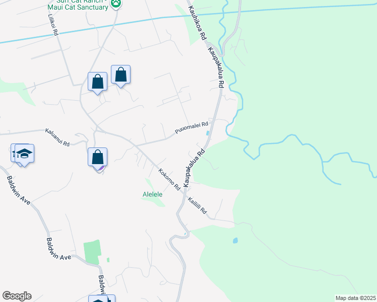 map of restaurants, bars, coffee shops, grocery stores, and more near 2760 Kaupakalua Road in Haiku-Pauwela