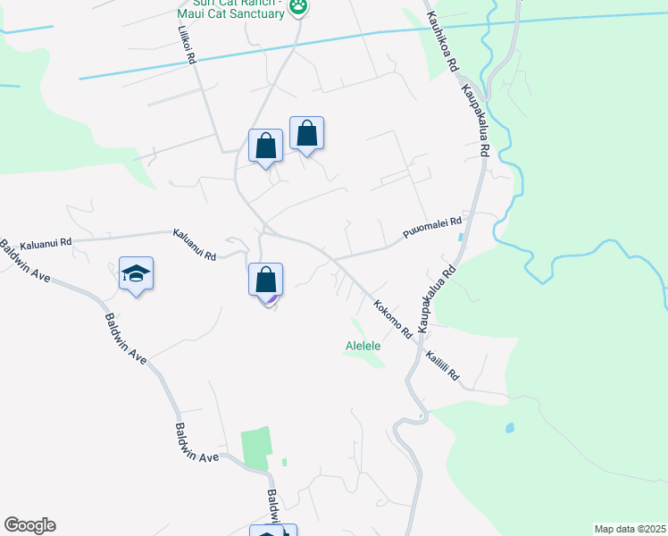 map of restaurants, bars, coffee shops, grocery stores, and more near 2716 Kokomo Road in Haiku-Pauwela