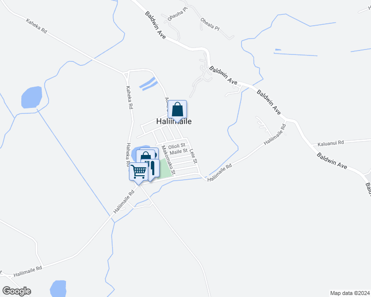 map of restaurants, bars, coffee shops, grocery stores, and more near 952 Olioli Street in Makawao