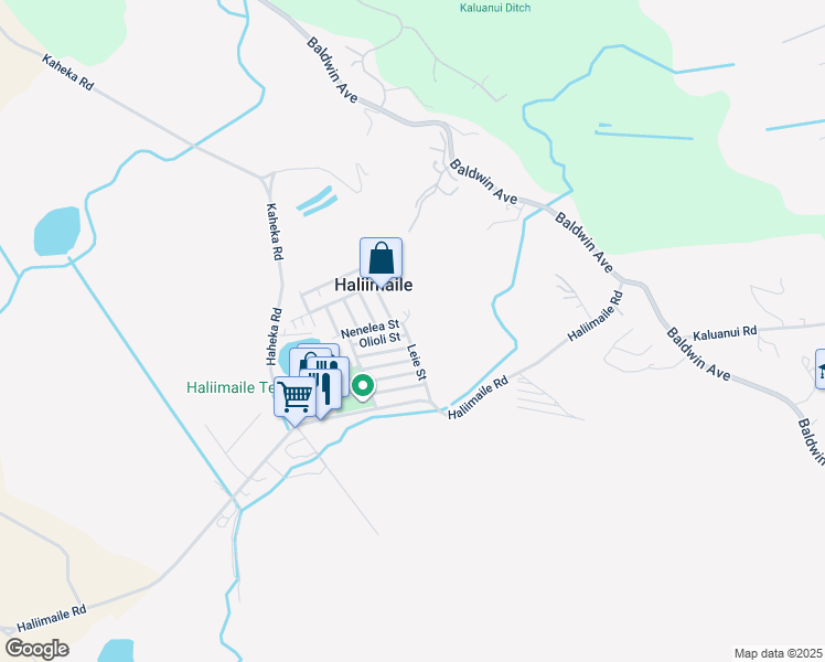 map of restaurants, bars, coffee shops, grocery stores, and more near 104 Leie Street in Makawao
