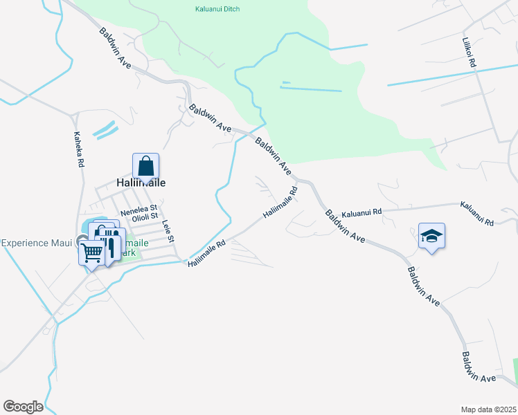 map of restaurants, bars, coffee shops, grocery stores, and more near 1569 Haliimaile Road in Makawao