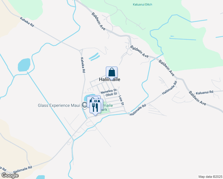 map of restaurants, bars, coffee shops, grocery stores, and more near 4 Paihua Street in Makawao