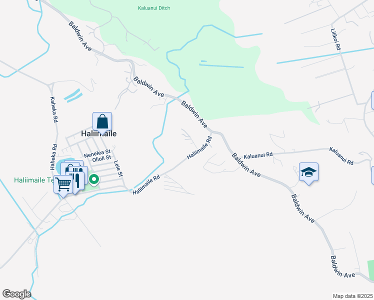 map of restaurants, bars, coffee shops, grocery stores, and more near 1581 Haliimaile Road in Makawao