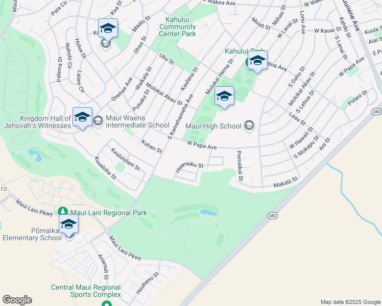 map of restaurants, bars, coffee shops, grocery stores, and more near in Kahului