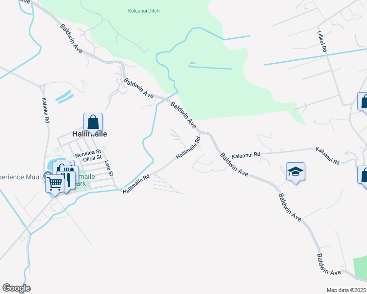 map of restaurants, bars, coffee shops, grocery stores, and more near 1561 Haliimaile Road in Makawao
