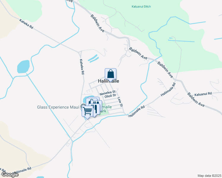 map of restaurants, bars, coffee shops, grocery stores, and more near 17 Aoiki Street in Makawao