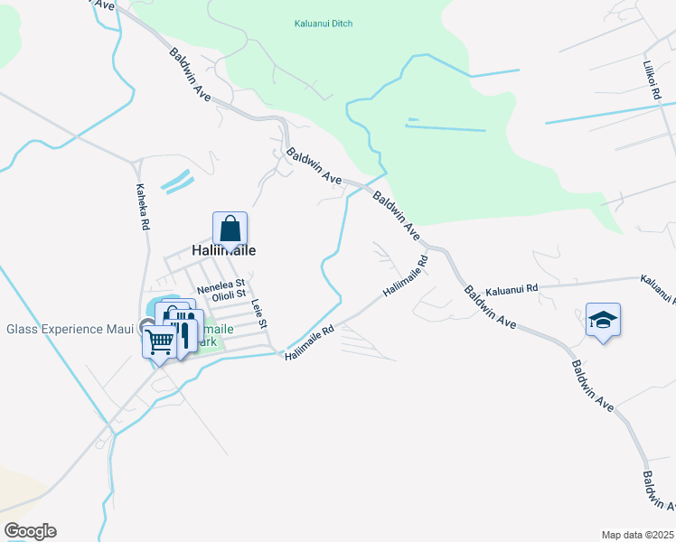 map of restaurants, bars, coffee shops, grocery stores, and more near 1531 Haliimaile Road in Makawao