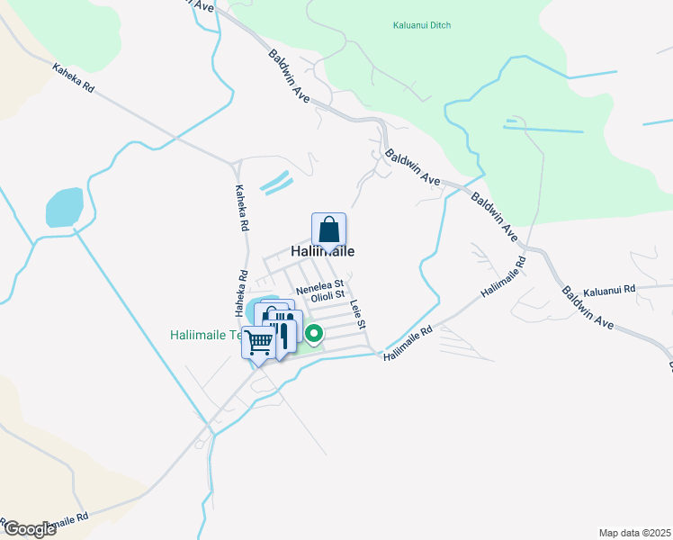 map of restaurants, bars, coffee shops, grocery stores, and more near 20 Aoiki Street in Makawao