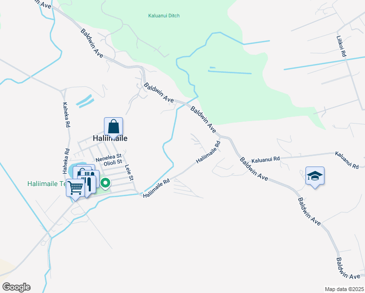 map of restaurants, bars, coffee shops, grocery stores, and more near 1569 Haliimaile Road in Makawao
