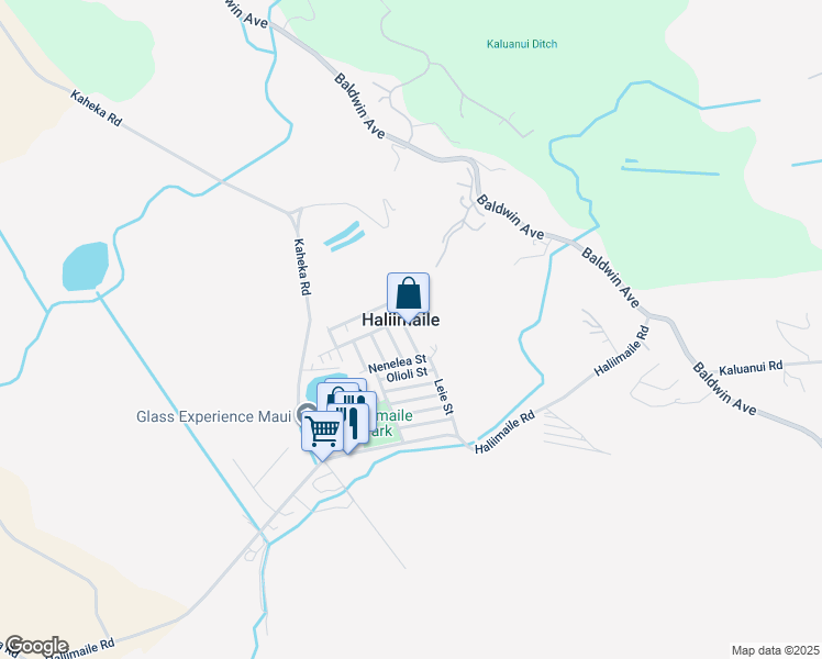 map of restaurants, bars, coffee shops, grocery stores, and more near 48 Aoiki Street in Makawao