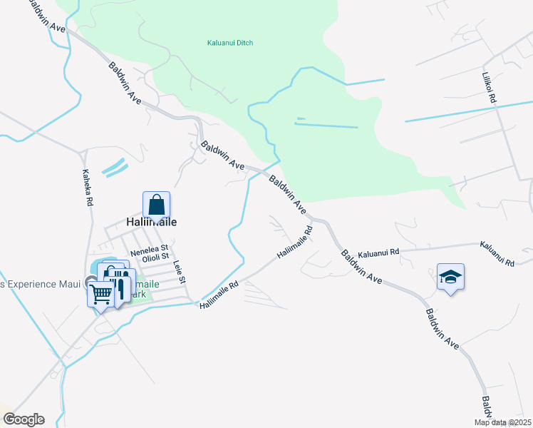 map of restaurants, bars, coffee shops, grocery stores, and more near 1621 Haliimaile Road in Makawao