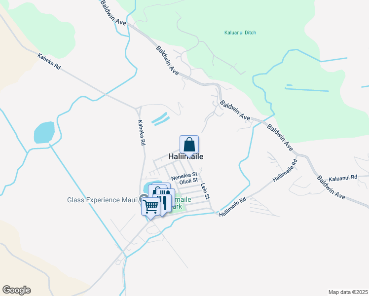 map of restaurants, bars, coffee shops, grocery stores, and more near 82 Aoiki Street in Makawao