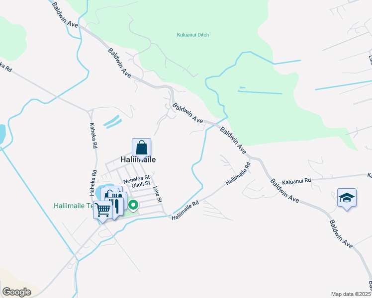 map of restaurants, bars, coffee shops, grocery stores, and more near 2450 Baldwin Avenue in Makawao