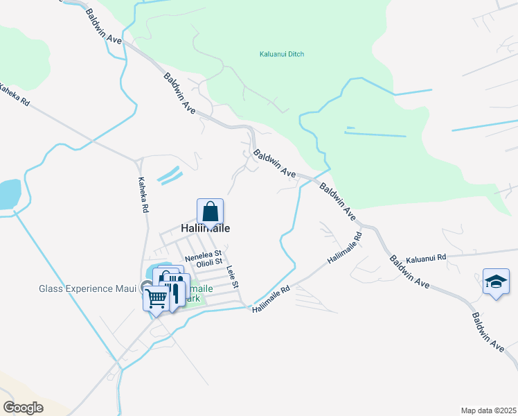 map of restaurants, bars, coffee shops, grocery stores, and more near 2450 Baldwin Avenue in Makawao