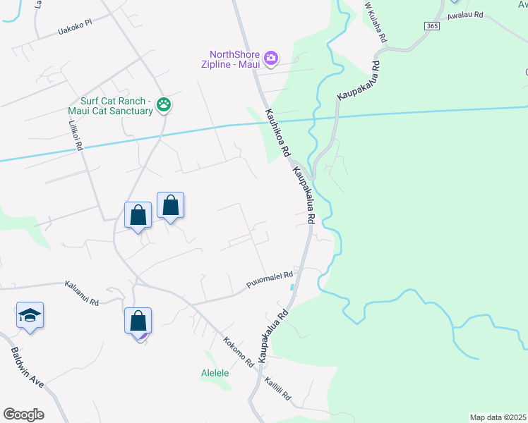 map of restaurants, bars, coffee shops, grocery stores, and more near 2565 Poko Place in Haiku-Pauwela