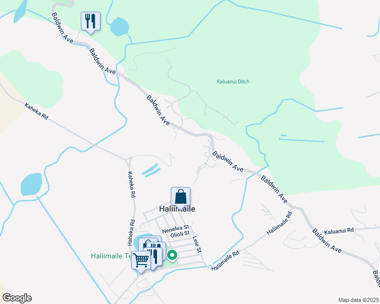 map of restaurants, bars, coffee shops, grocery stores, and more near 2362 Baldwin Avenue in Makawao