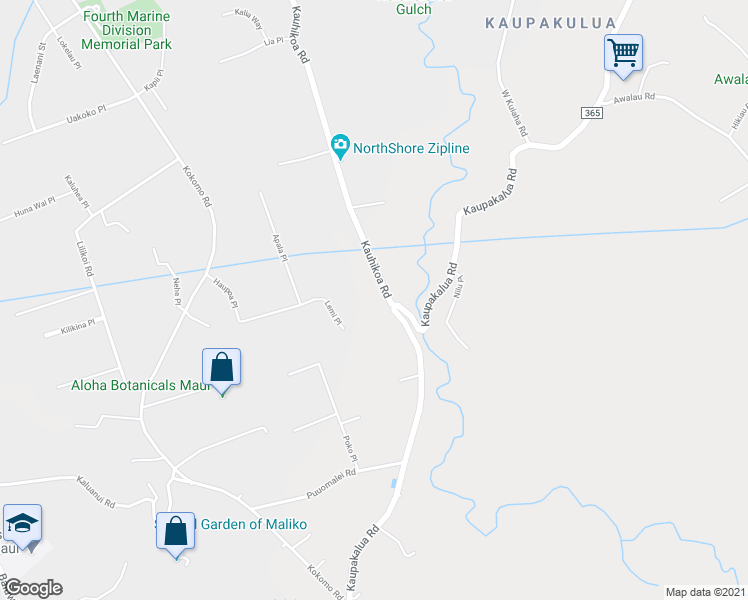 map of restaurants, bars, coffee shops, grocery stores, and more near 2280 Kauhikoa Road in Maui County