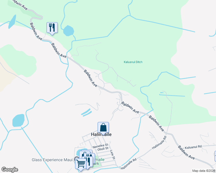 map of restaurants, bars, coffee shops, grocery stores, and more near 14 Ohaoha Place in Makawao