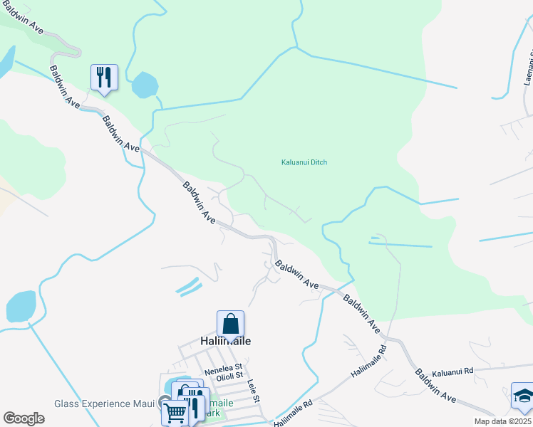 map of restaurants, bars, coffee shops, grocery stores, and more near 68 Oheala Place in Makawao