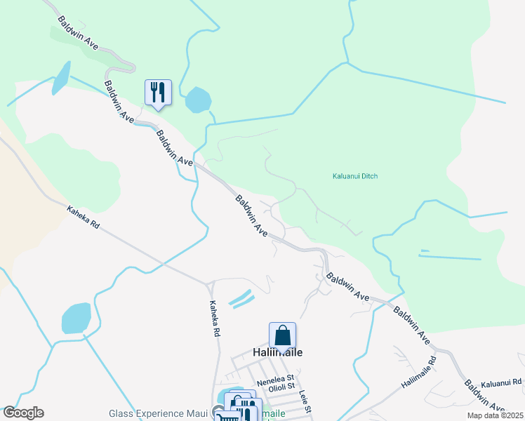 map of restaurants, bars, coffee shops, grocery stores, and more near 77 Ohaoha Place in Makawao