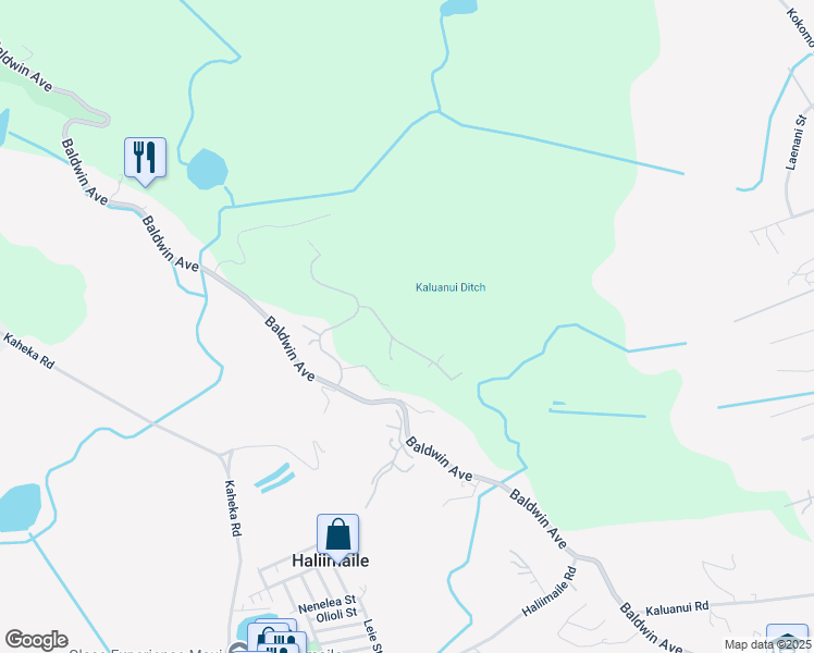 map of restaurants, bars, coffee shops, grocery stores, and more near 57 Oheala Place in Makawao