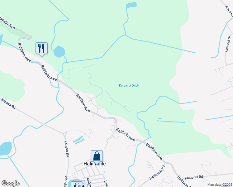 map of restaurants, bars, coffee shops, grocery stores, and more near 41 Oheala Place in Makawao