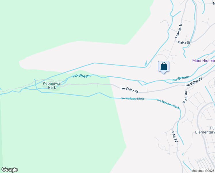 map of restaurants, bars, coffee shops, grocery stores, and more near 515 Iao Valley Road in Wailuku