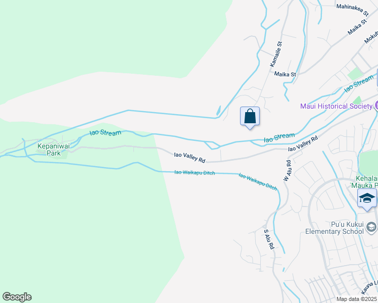 map of restaurants, bars, coffee shops, grocery stores, and more near 356 Iao Valley Road in Wailuku