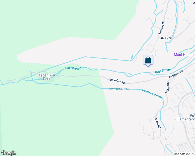 map of restaurants, bars, coffee shops, grocery stores, and more near 515 Iao Valley Road in Wailuku