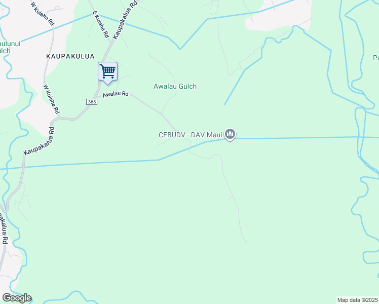 map of restaurants, bars, coffee shops, grocery stores, and more near 0 Awalau Road in Maui County