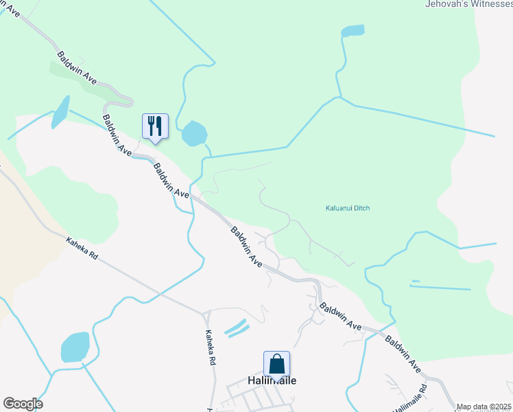 map of restaurants, bars, coffee shops, grocery stores, and more near 225 Ohaoha Place in Makawao