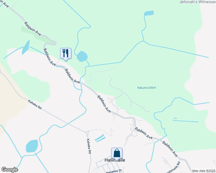 map of restaurants, bars, coffee shops, grocery stores, and more near 225 Ohaoha Place in Makawao