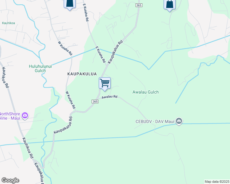 map of restaurants, bars, coffee shops, grocery stores, and more near 71 Awalau Road in Maui County