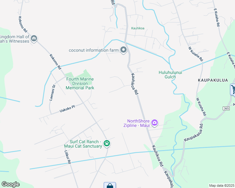 map of restaurants, bars, coffee shops, grocery stores, and more near 2710 Lia Place in Haiku-Pauwela