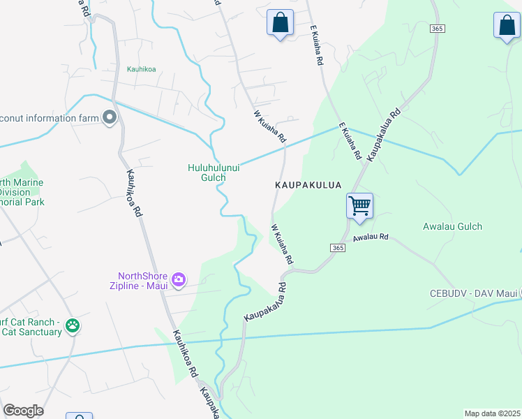 map of restaurants, bars, coffee shops, grocery stores, and more near 1784 West Kuiaha Road in Haiku-Pauwela
