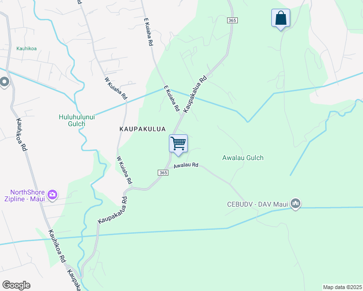 map of restaurants, bars, coffee shops, grocery stores, and more near 1791 Kaupakalua Road in Maui County
