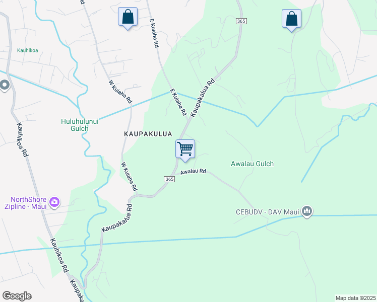 map of restaurants, bars, coffee shops, grocery stores, and more near 1791 Kaupakalua Road in Maui County