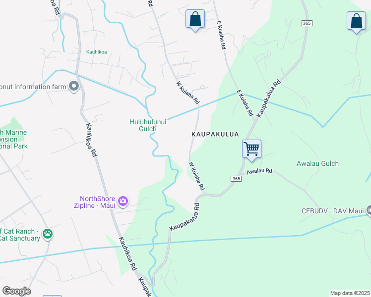 map of restaurants, bars, coffee shops, grocery stores, and more near 1784 West Kuiaha Road in Haiku-Pauwela