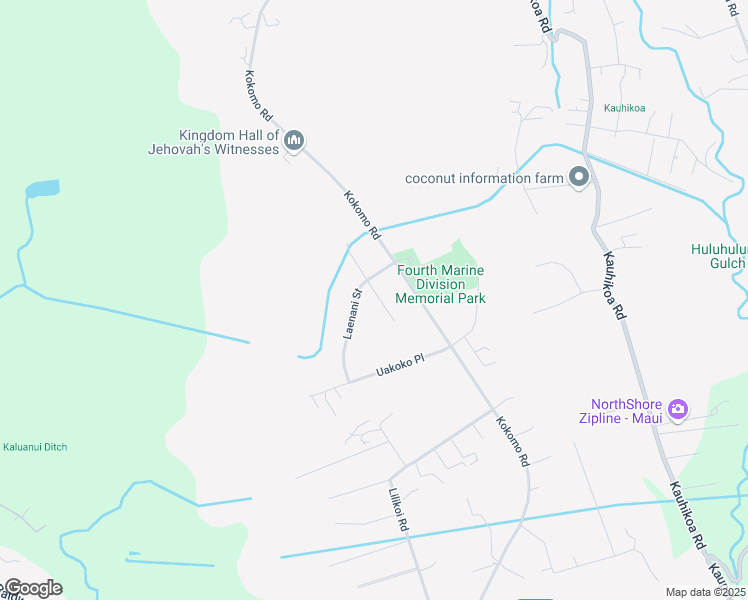 map of restaurants, bars, coffee shops, grocery stores, and more near 20 Lokelau Place in Haiku-Pauwela