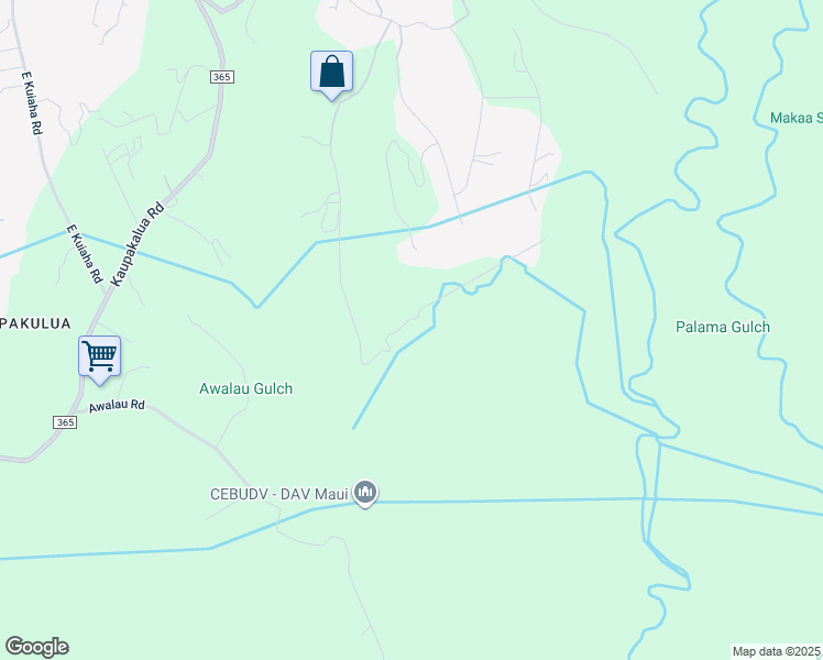 map of restaurants, bars, coffee shops, grocery stores, and more near 1311 Upper Ulumalu Road in Maui County